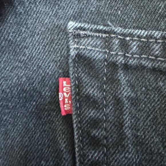 VTG Levi's 550 Jeans Men's 38x32 Black Relaxed Fit Stretch Denim Red Tab Y2K 00s - Picture 7 of 11